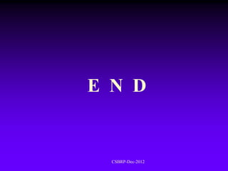 E N D


  CSBRP-Dec-2012
 