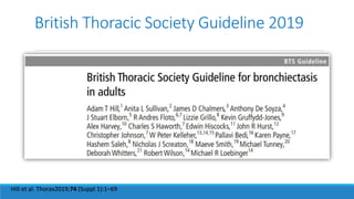 Hill et al. Thorax2019;74 (Suppl 1):1–69
British Thoracic Society Guideline 2019
 
