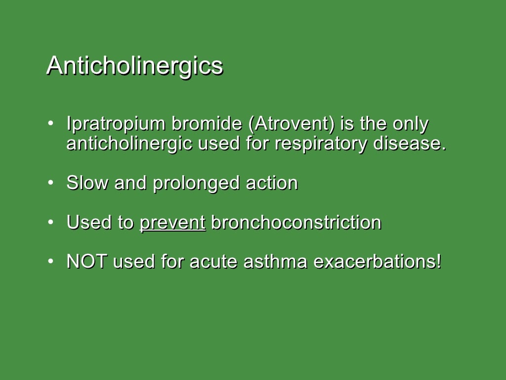 Bronchodilators