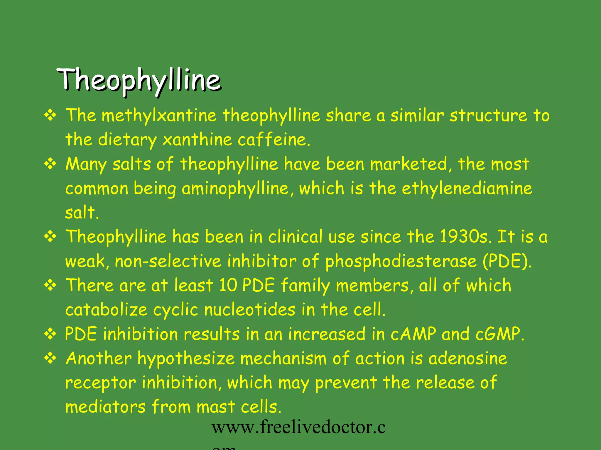 Theophylline www.freelivedoctor.com 