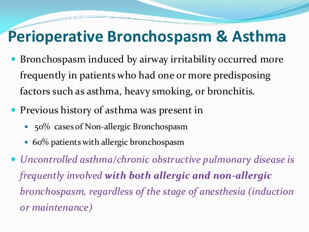 Bronchospasm During Induction