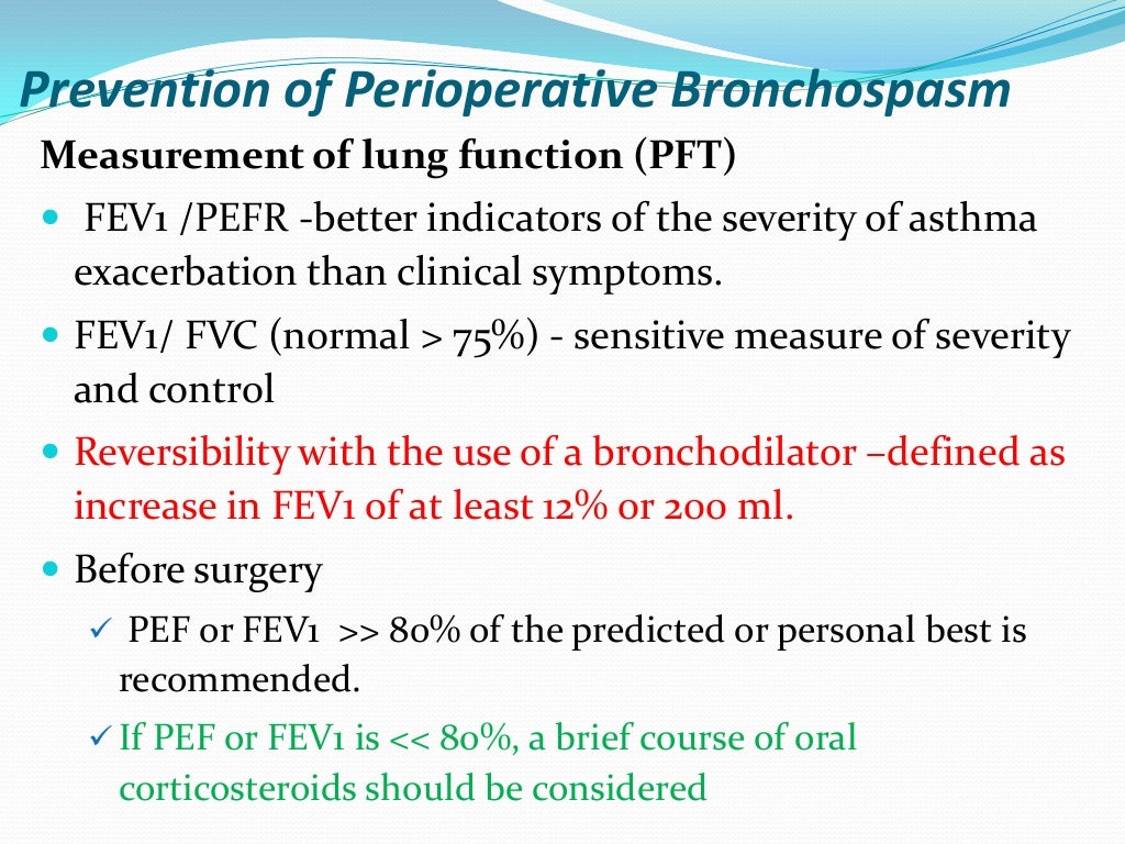 Bronchospasm during induction