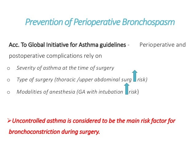 Bronchospasm During Induction
