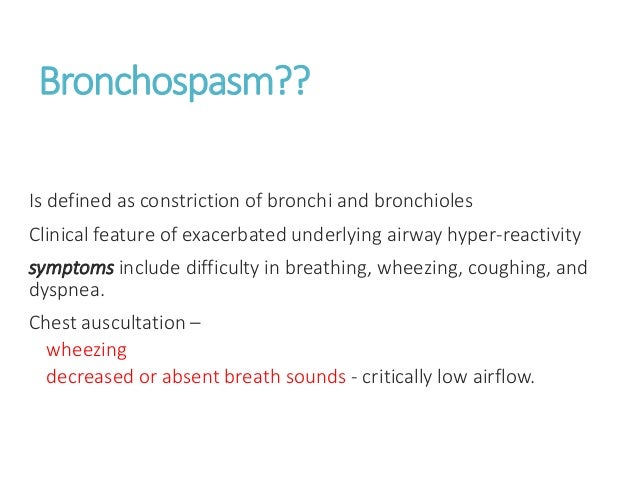 Bronchospasm During Induction