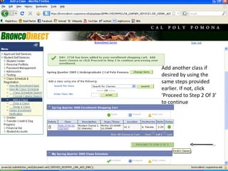 Add another class if desired by using the same steps provided earlier. If not, click ‘Proceed to Step 2 Of 3’ to continue  