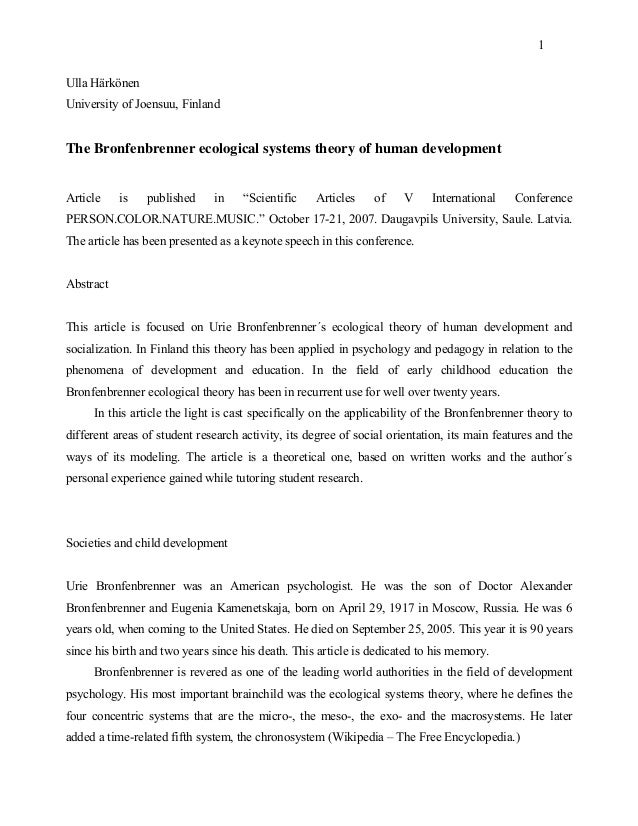 Human development theories essay