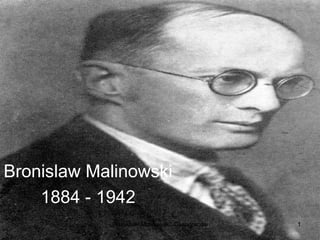 Bronislaw Malinowski  1884 - 1942  
