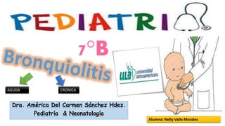 Dra. América Del Carmen Sánchez Hdez.
Pediatría & Neonatología
Alumna: Nelly Valle Morales
7°B
AGUDA CRONICA
 