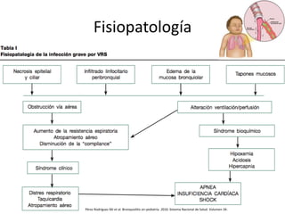 Fisiopatología

Pérez Rodríguez MJ et al. Bronquiolitis en pediatría. 2010. Sistema Nacional de Salud. Volumen 34.

 
