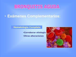 BRONQUITIS AGUDAManifestaciones Clínicas: