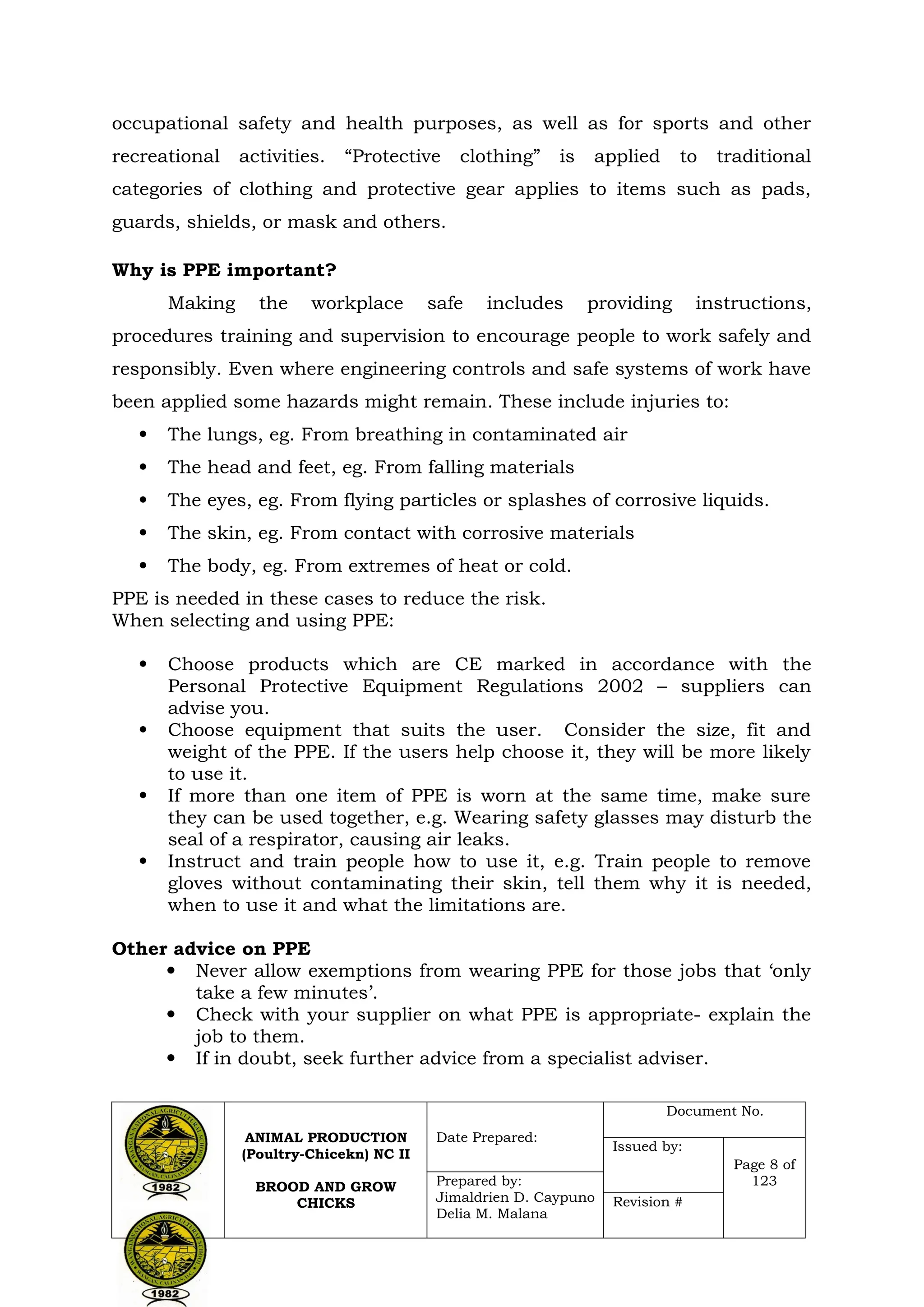 Brood and Grow Chicks for poultry chicken .doc