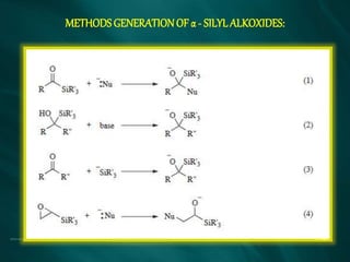 METHODSGENERATIONOF α - SILYLALKOXIDES:
 