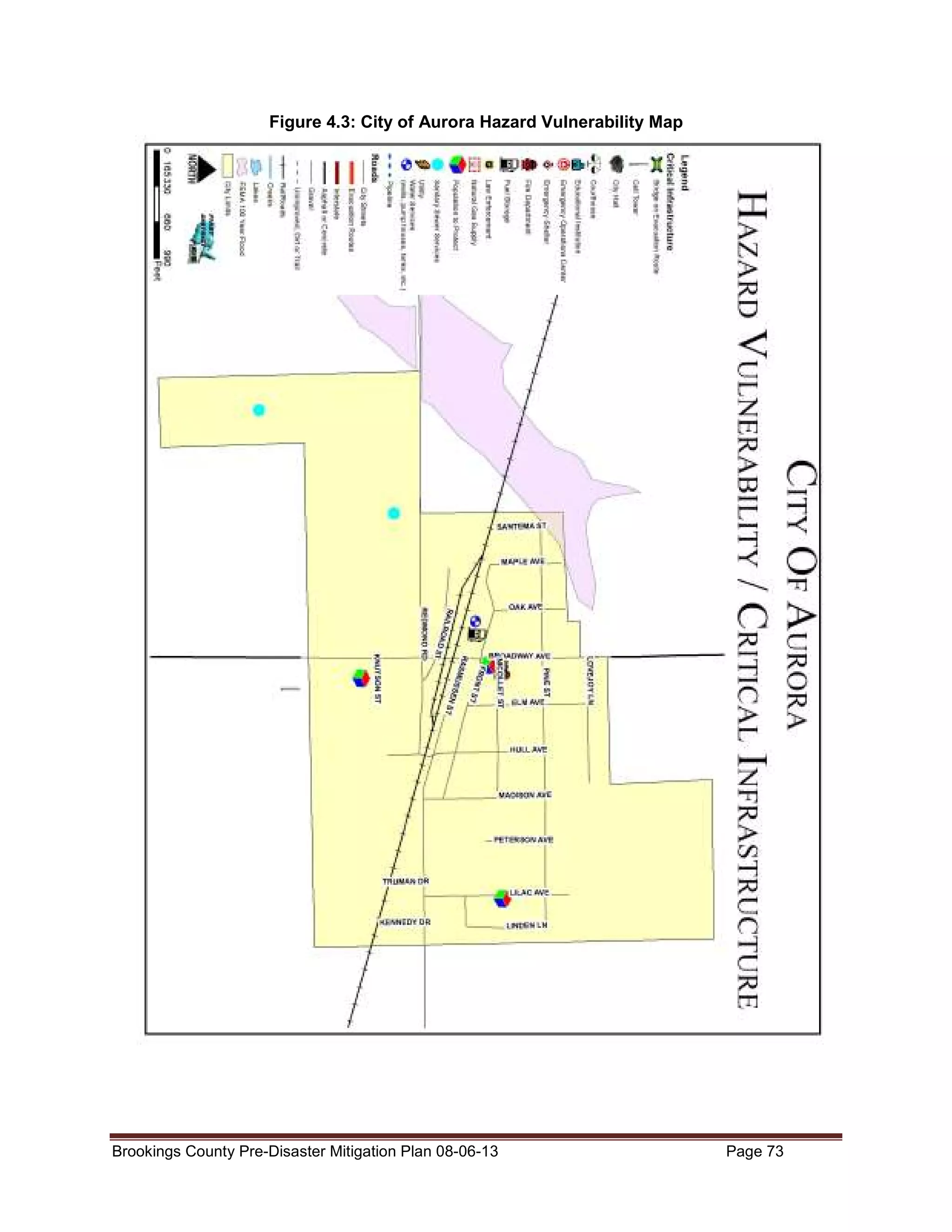 Figure 4.3: City of Aurora Hazard Vulnerability Map

Brookings County Pre-Disaster Mitigation Plan 08-06-13

Page 73

 