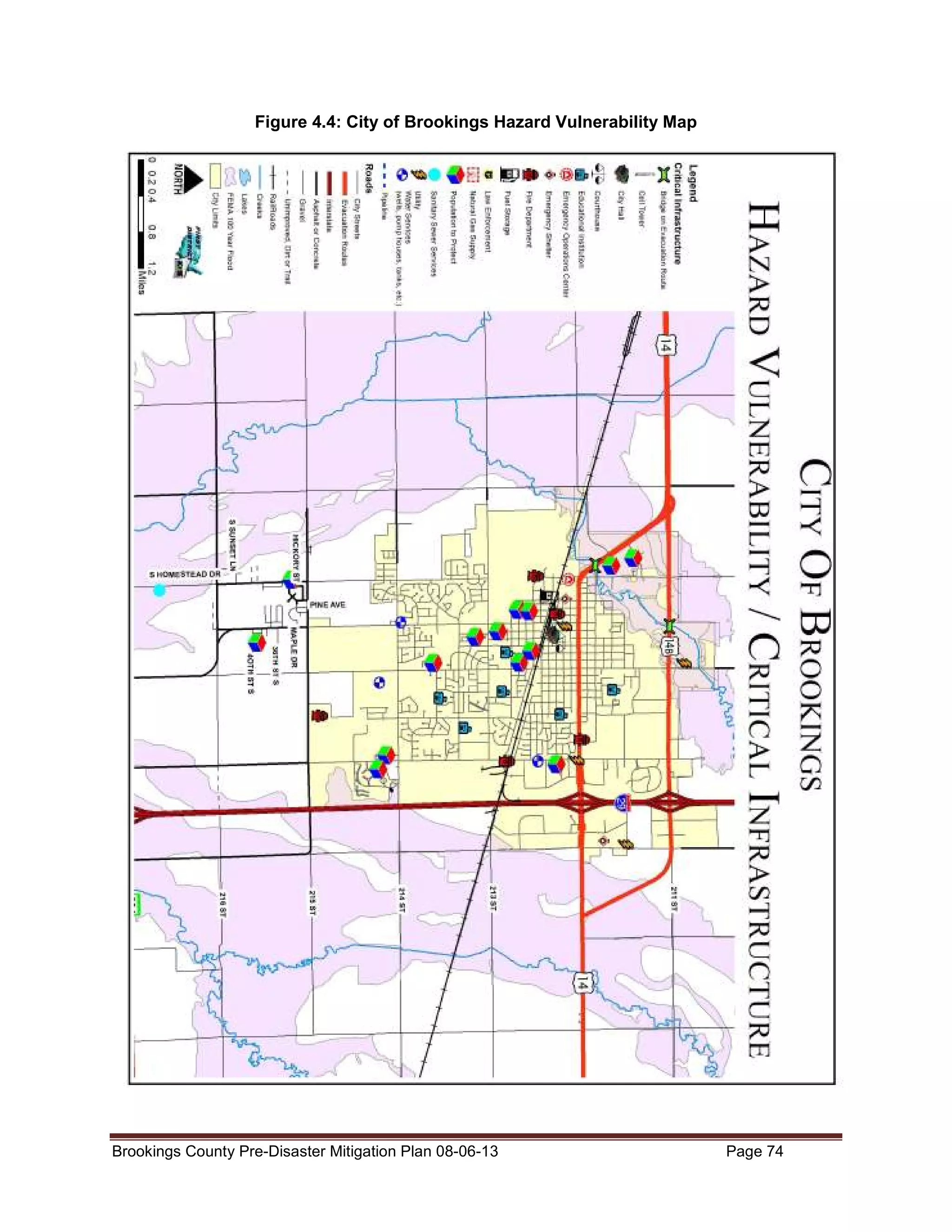 Figure 4.4: City of Brookings Hazard Vulnerability Map

Brookings County Pre-Disaster Mitigation Plan 08-06-13

Page 74

 