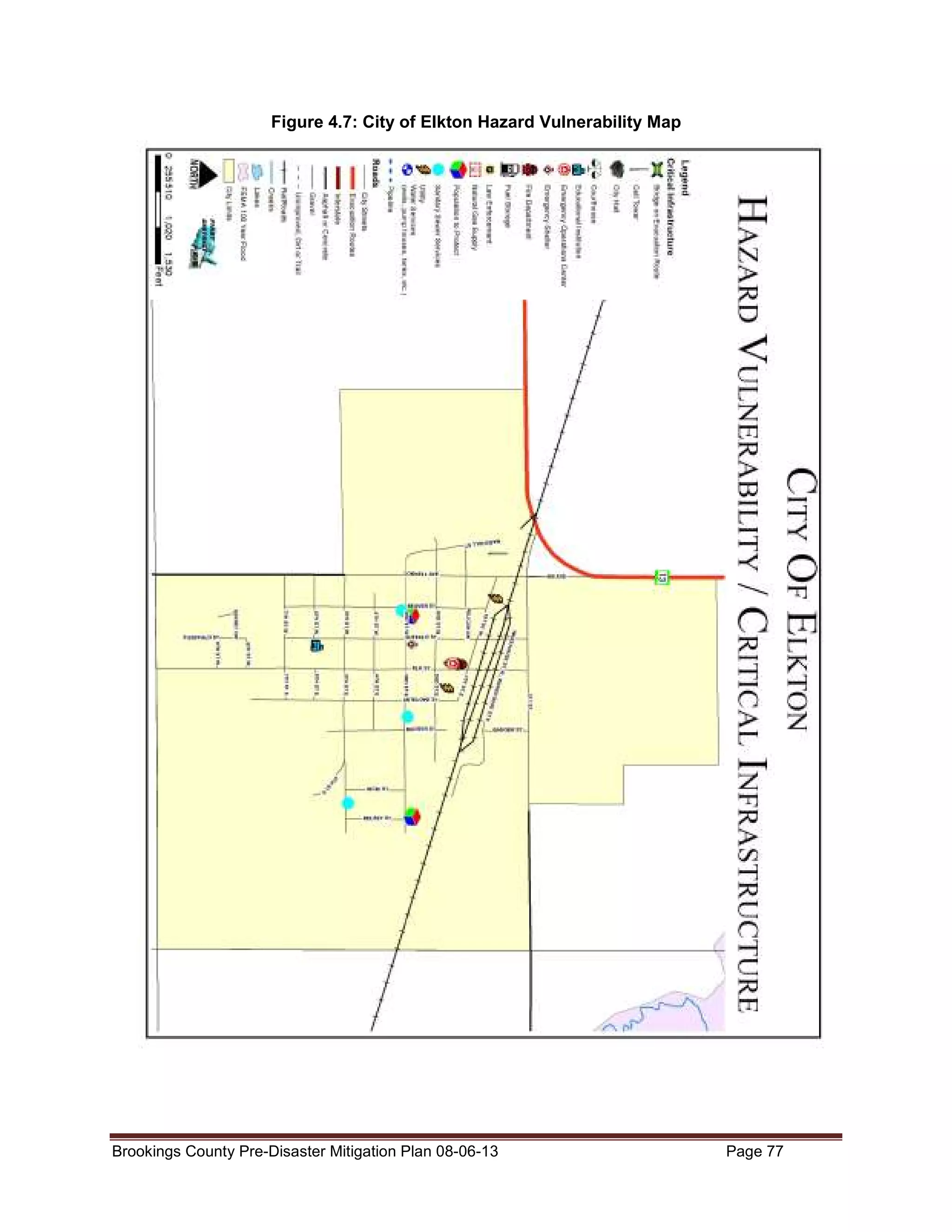 Figure 4.7: City of Elkton Hazard Vulnerability Map

Brookings County Pre-Disaster Mitigation Plan 08-06-13

Page 77

 
