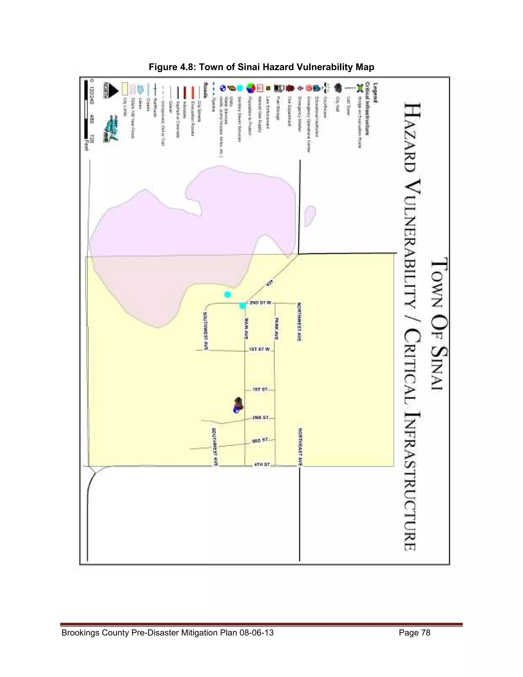 Figure 4.8: Town of Sinai Hazard Vulnerability Map

Brookings County Pre-Disaster Mitigation Plan 08-06-13

Page 78

 