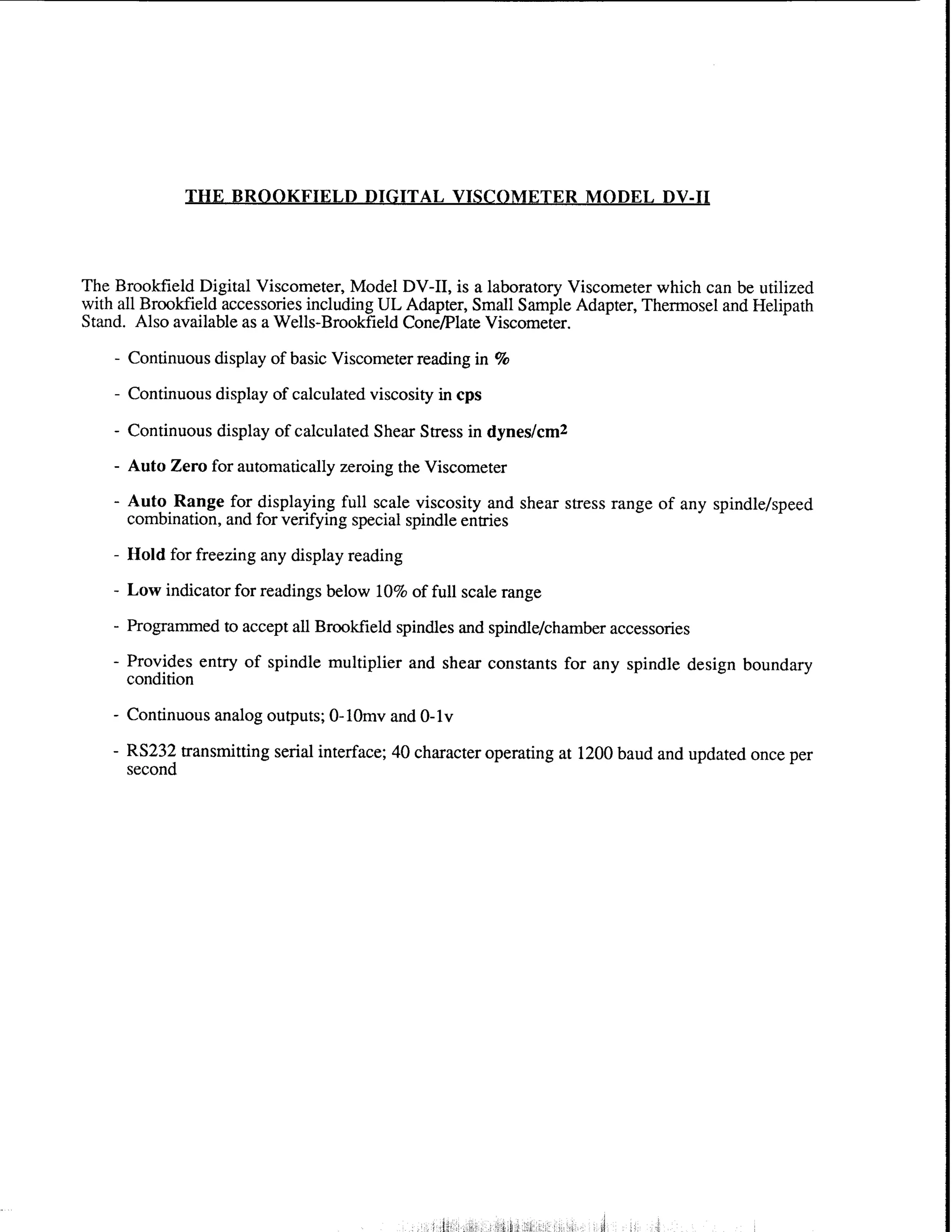 Brookfield viscometer dv-ii manual | PDF | Auto Safety | Automotive
