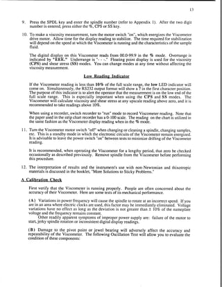 Brookfield viscometer dv-ii manual | PDF