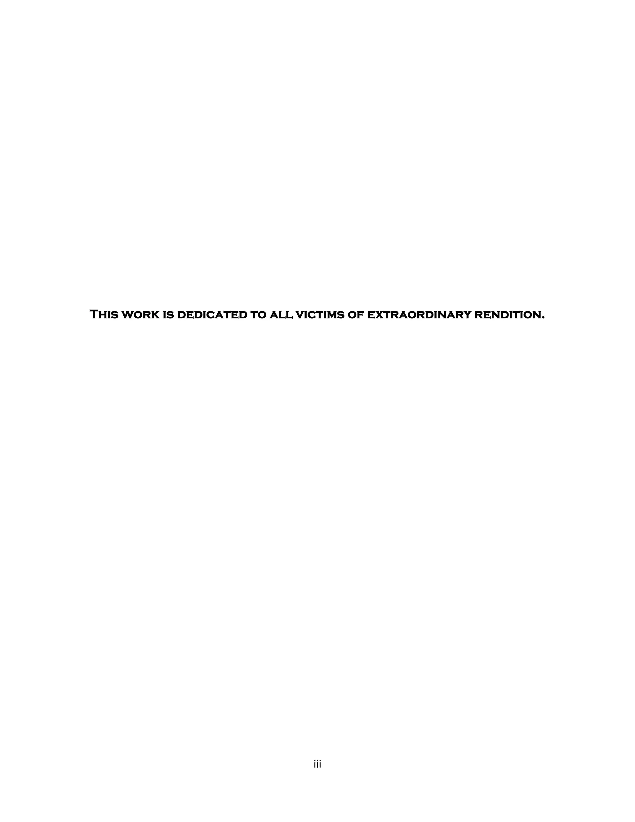 Extraordinary Rendition and Extraterritorial State Obligations in the ...