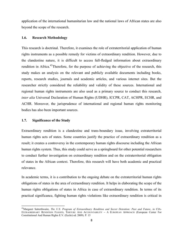 Extraordinary Rendition and Extraterritorial State Obligations in the ...
