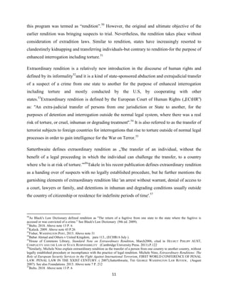 Extraordinary Rendition Map Extraordinary Rendition and Extraterritorial State Obligations in the ...