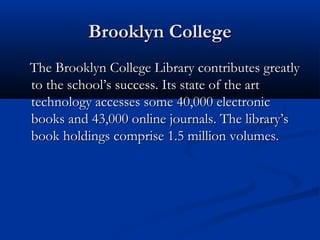 Brooklyn college by margie shabat | PPT