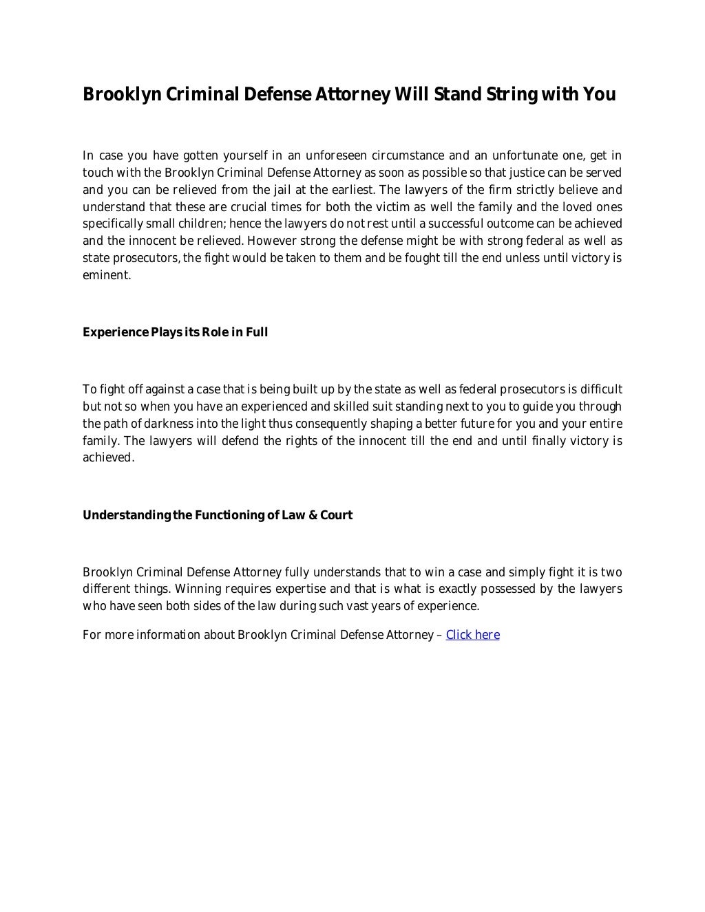 Brooklyn Criminal Defense Attorney