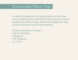 Brooklyn Branch Library: Public Meeting #2