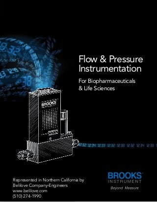 Flow & Pressure
Instrumentation
For Biopharmaceuticals
& Life Sciences
Represented in Northern California by
Belilove Company-Engineers
www.belilove.com
(510) 274-1990
 