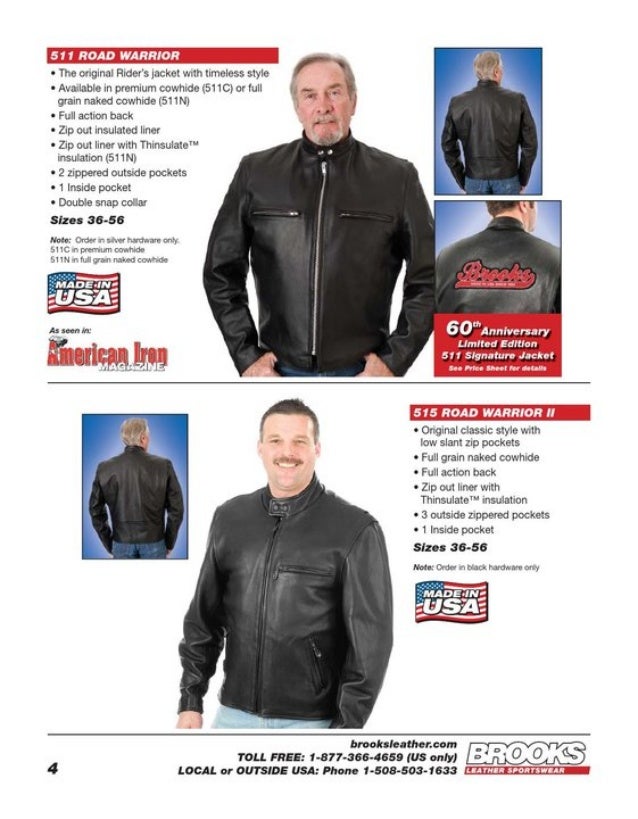 brooks 711 leather jacket