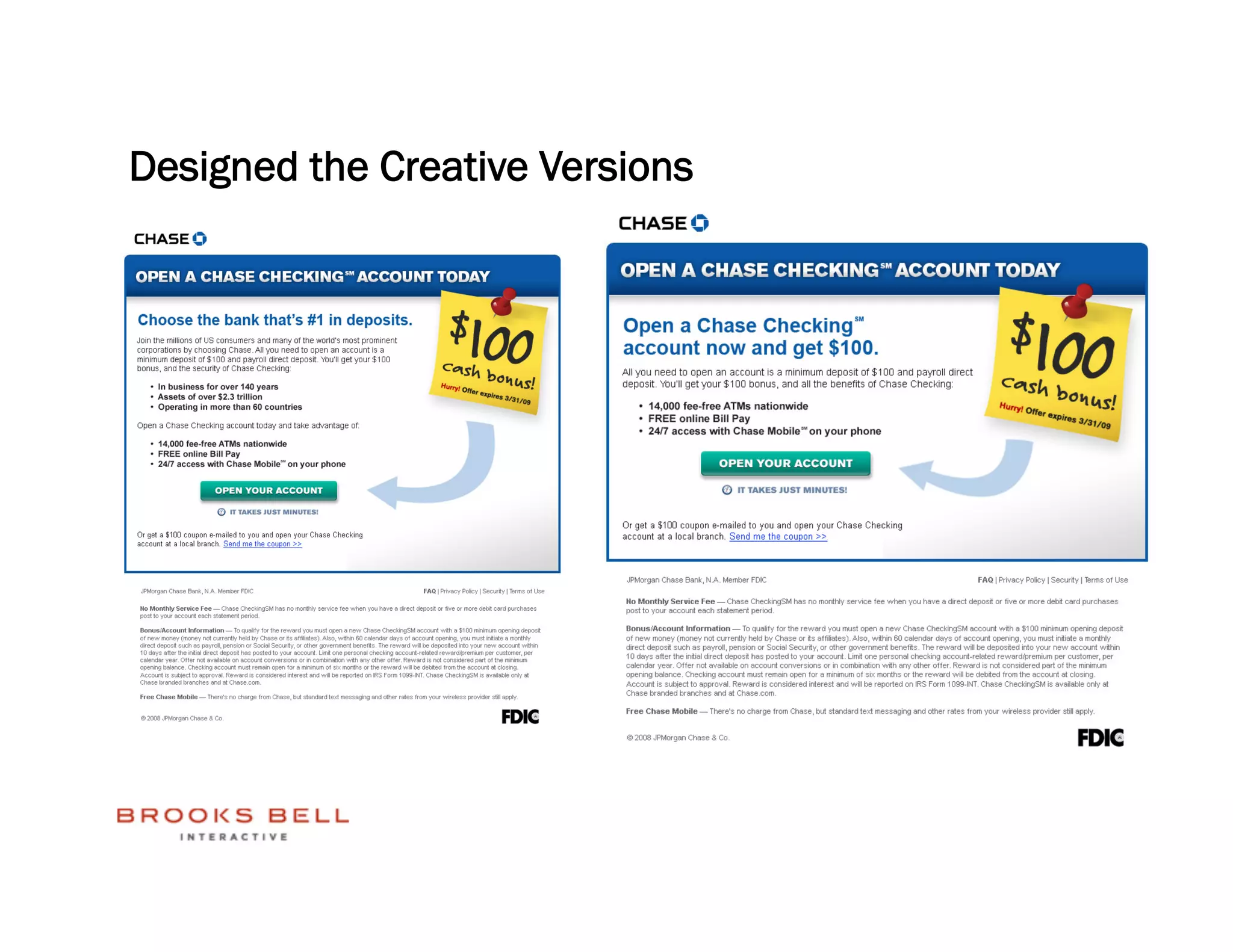 Designed the Creative Versions
 