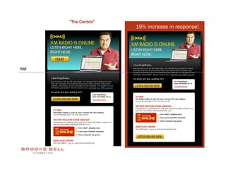 “The Control”
                       19% increase in response!




fold
 