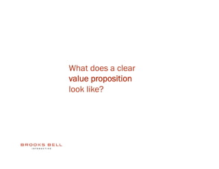 What does a clear
value proposition
look like?
 