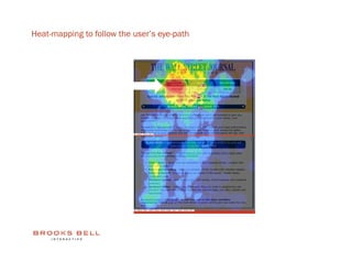 Heat-mapping to follow the user’s eye-path
 