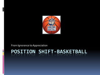 From Ignorance to Appreciation

POSITION SHIFT-BASKETBALL
 