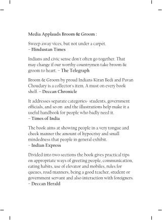 Broom & Groom - co author Kiran Bedi and Pavan Choudary