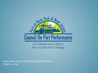 New Jersey Future 2016 Redevelopment Forum
March 11, 2016
 