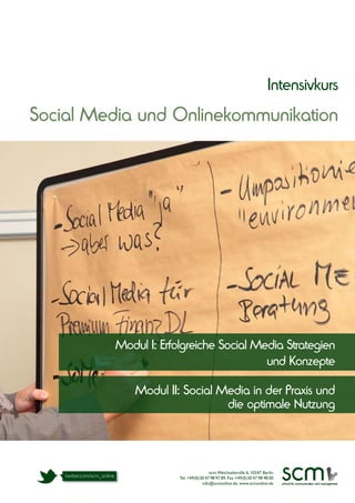Broschüre zum Social Media Intensivkurs 2012/2013