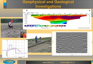 Geophysical and Geological
Investigations
www.dirac.ro contact@dirac.ro
 