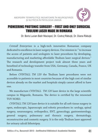 TEMPORARY ALTERNATIVE COVER IN MASSIVE BURN INJURY
Dr.Cristina Avram¹, Prof.Dr.Dan Enescu¹²
The Clinical Emergency Hospita...