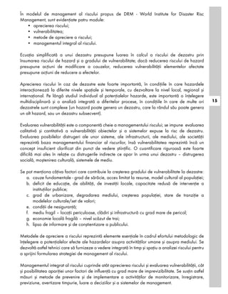 Managementul Riscului Brosura management dezastre | PDF