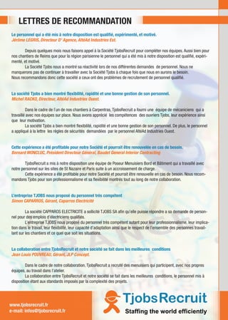 TjobsRecruit, système de mise à disposition et recruitment de personnel tr…