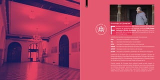 13
P r e s t i g i u ș i i m a g i n e
F
acultatea de Arhitectură este singura instituţie de învăţământ
superior de arhitectură din România certificată RIBA (Royal
Institute of British Architects), făcând astfel parte, încă din
anul 1998, dintr-un grup select de 87 universități din 33 de țări
din întreaga lume.
UAUIM este membră a următoarelor asociaţii internaţionale:
EUA 	- Asociaţia Europeană a Universităţilor
IAU 	- Asociaţia Internaţională a Universităţilor
AEEA 	- Asociaţia Europeană a Şcolilor de Arhitectură
IAESTE 	-AsociaţiaInternaţionalăpentruSchimburidePracticăStudenţească
AESOP 	- Asociaţia Şcolilor de Urbanism din Europa
ELASA 	- Asociaţia Europeană a Studenţilor din Arhitectura Peisageră
UAUIM are un rol foarte activ în cadrul Asociaţiei Europene a Şcolilor de
Arhitectură (AEEA) şi a Asociaţiei Internaţionale pentru Schimburi de Practică
Studenţească (IAESTE). De asemenea, UAUIM participă la Convenţia Şcolilor
de Arhitectură şi Urbanism din sudul Franţei şi Europa de Est.
Distinşi oaspeţi din întreaga lume vizitează regulat şcoala noastră ca
profesori invitaţi sau membri ai juriilor de diplomă, concursuri internaționale
etc. Arhitecţi remarcabili - precum Mario Botta, Vittorio Gregotti, Françoise
Choay, Richard Meier, Alvaro Siza, Luigi Snozzi, Alexandros Tombazis,
Rafael Moneo, Daniel Libeskind şi alţii - au susţinut prelegeri la UAUIM.
 