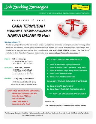Cara Melamar Pekerjaan Dengan Mudah