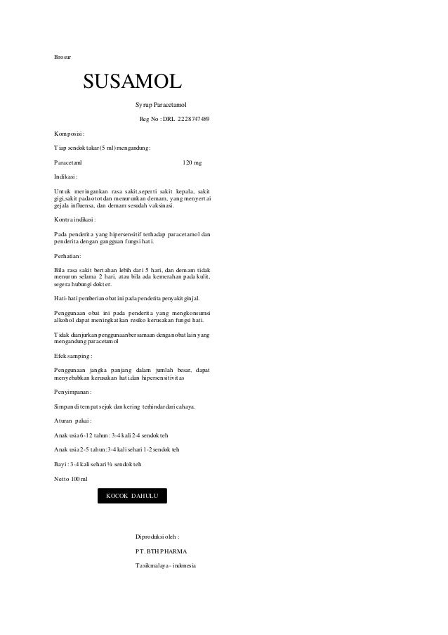 Contoh brosur suspensi paracetamol Contoh brosur suspensi paracetamol