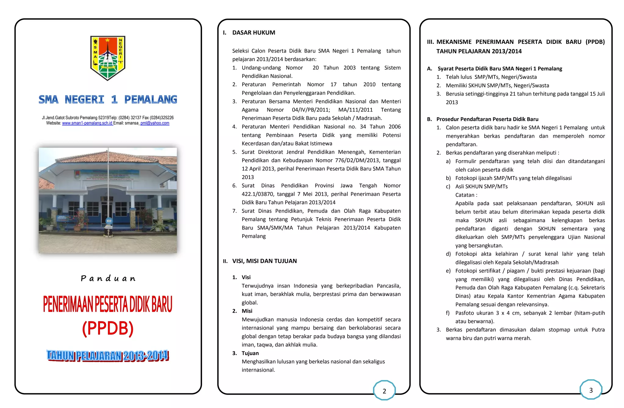 PPDB SMA NEGERI 1 Pemalang | PPT