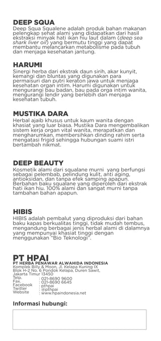Brosur produk kosmetik convert hpai | PDF