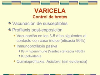 Brote nosocomial varicela