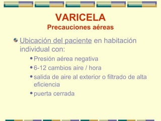 Brote nosocomial varicela