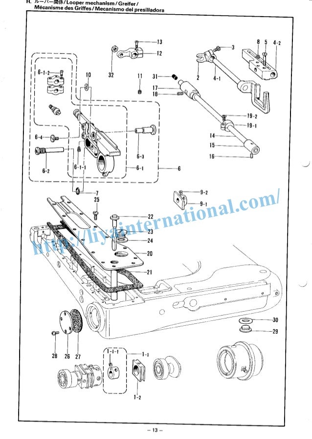 Brother b926 feed off arm sewing machine book spare parts manual Brother b926 feed off arm sewing machine book spare parts manual